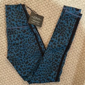 NWT DYI Off To The Races high waisted leopard leggings - sailor spots XS